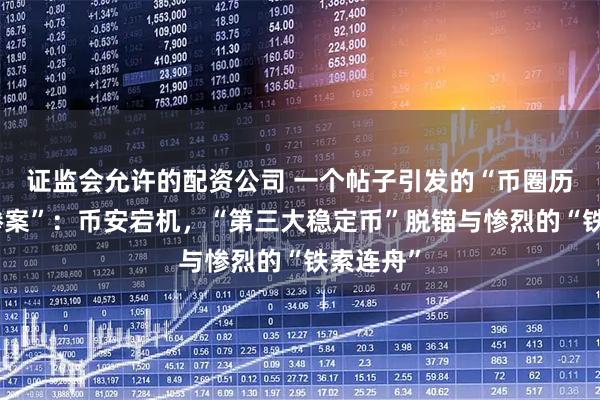 证监会允许的配资公司 一个帖子引发的“币圈历史最大惨案”：币安宕机，“第三大稳定币”脱锚与惨烈的“铁索连舟”